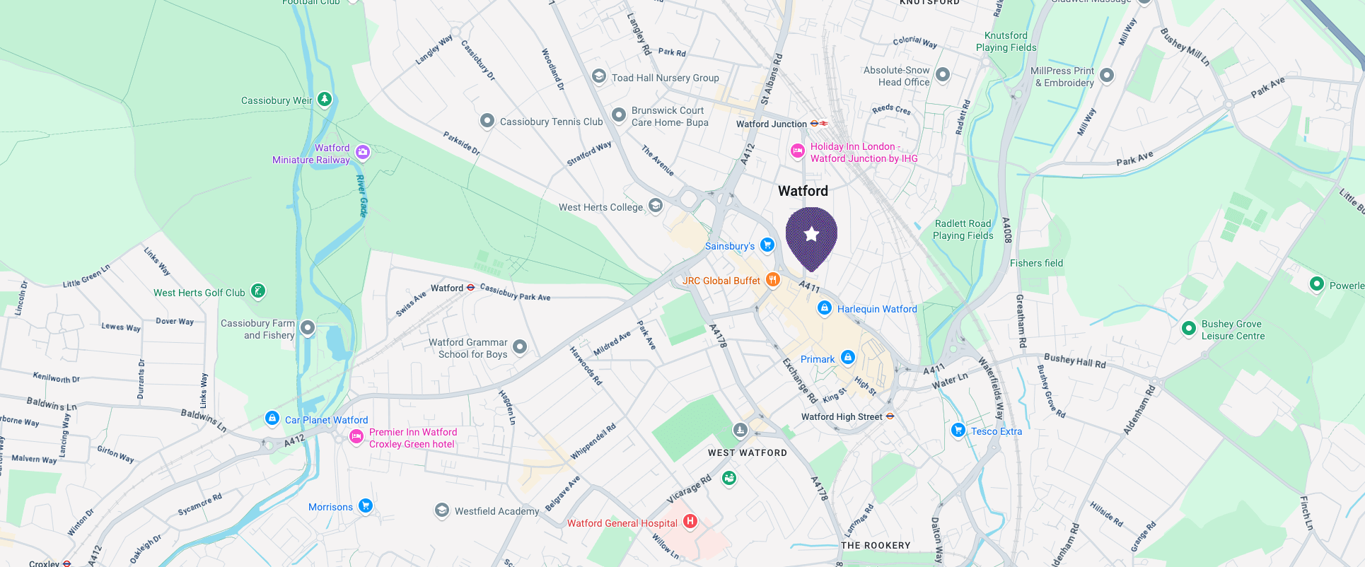 map screenshot showing school location